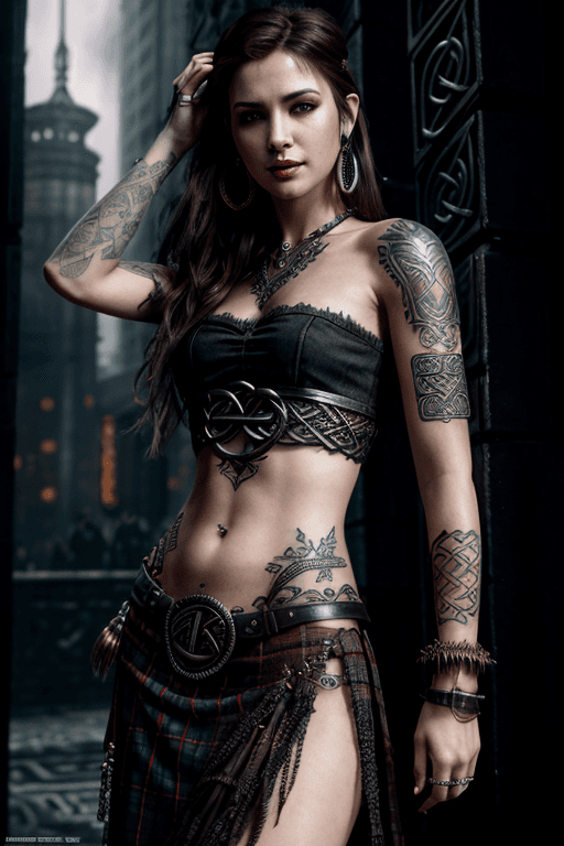 AI generated: (masterpiece:1. 0), ((Scottish: 0.3)), ((European: 0.5)), ((very pale skin: 0.5)), ((young woman)), ...