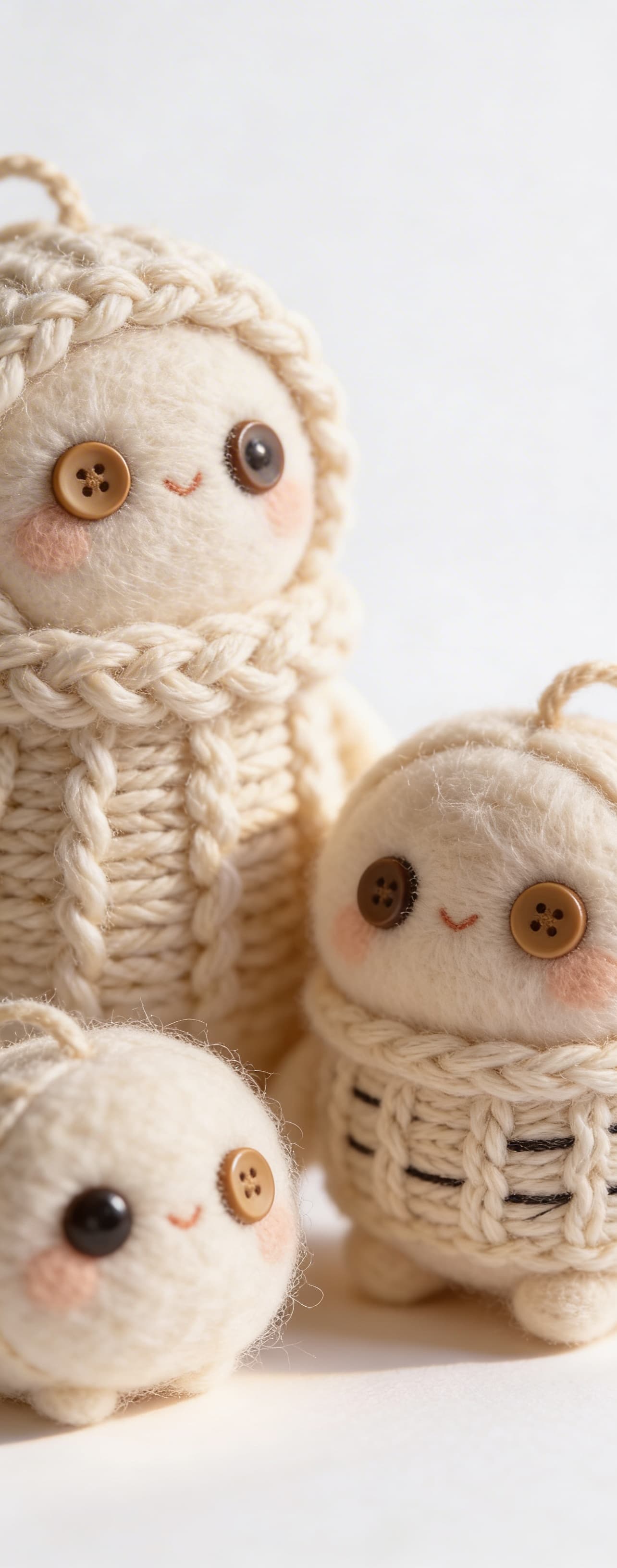 AI generated: A handcratted miniature scene entirely made from soft yarn, wool, and cozy textile materials. Every ...