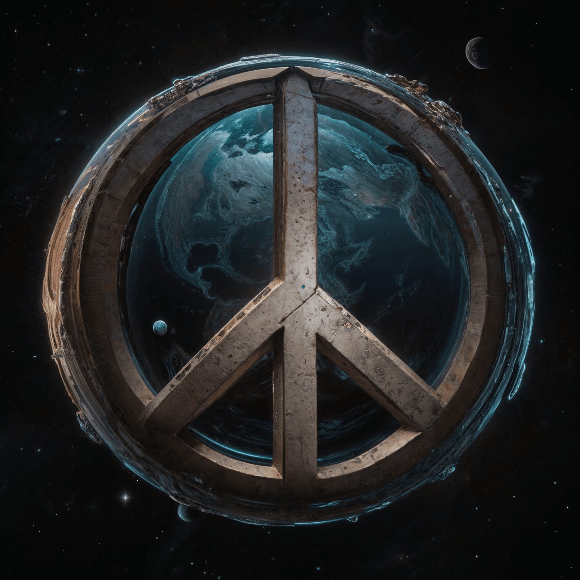 AI generated: Peace on Earth,surealism,