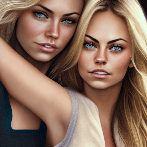 AI generated: a realistic photo of a [very pretty 35 year old woman], with [long, wavy, blondes hair], looks like ...