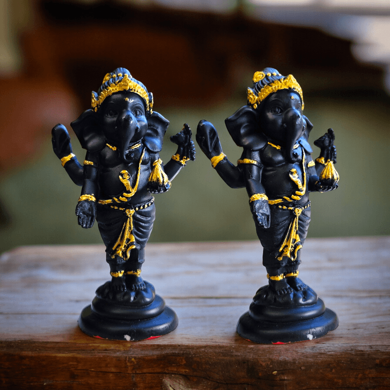 AI generated: a portrait of Cute Ganesha,Veera Ganapati, ((detailed environment) ), muscular, handsome, detailed b...