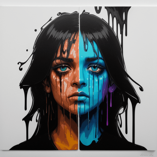 AI generated: high resolution 70s dripping font for "AMPLIFIED BY NIGHT" melting into vertical drips of color, the...