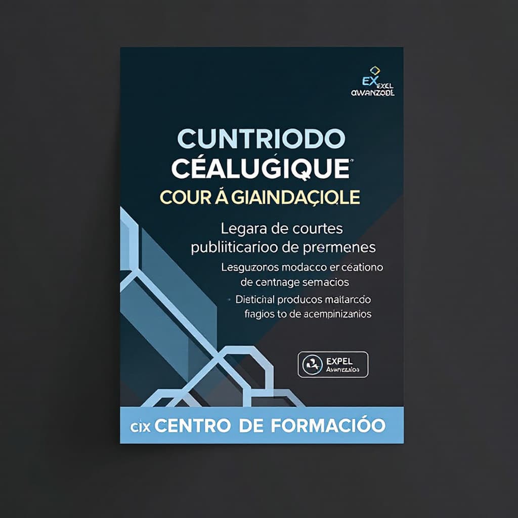 AI generated: cartel publicitario tamaño A4 de Curso de EXCEL AVANZADO CIX Centro de Formación 988769239