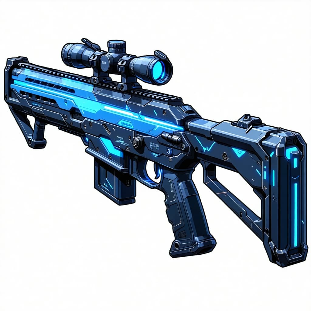AI generated: Drastically change the design of the image. Keep it clearly a fictional weapon for Our’World. Render...