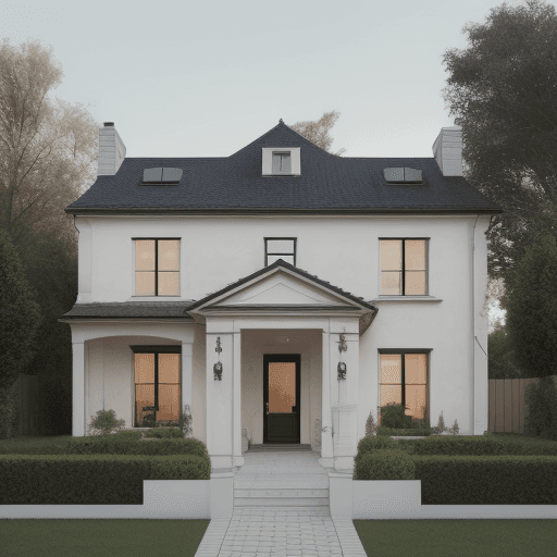 AI generated: house with person in front