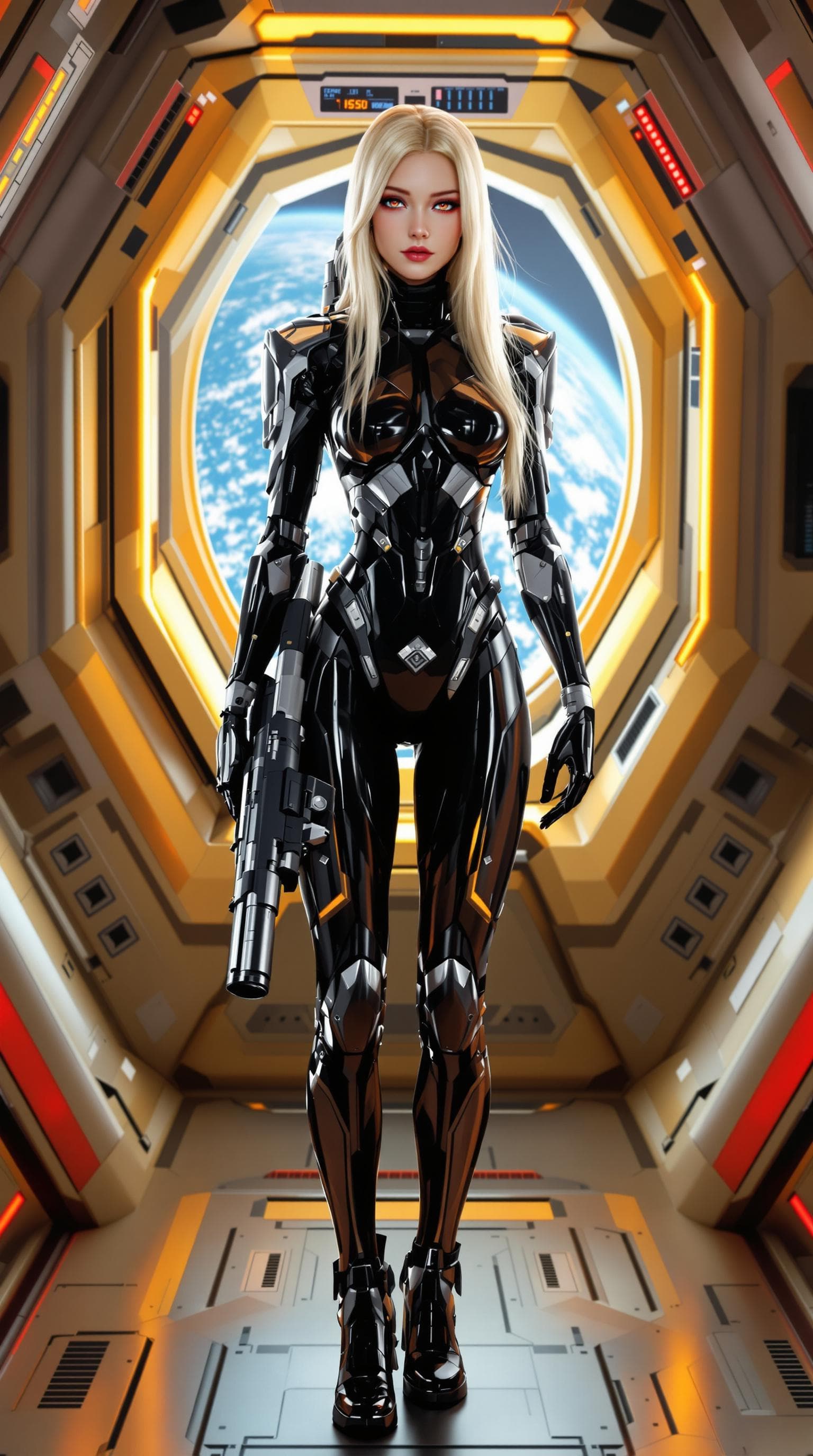 AI generated: exceptionally beautiful mechanical android (age 18) girl, (futuristic), (masterpiece), (realistic), ...
