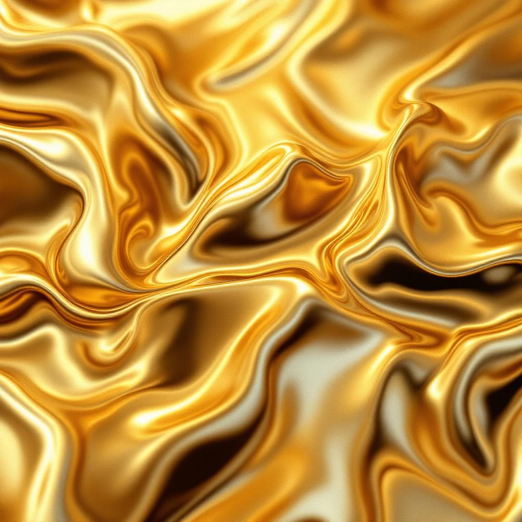 AI generated: SMOOVE GOLD LIQUID FLOW FLUID, GLOSSY, OBERFLÄCHE, LIGHT REFLECTION,
DOWN VIEW, PATTERN