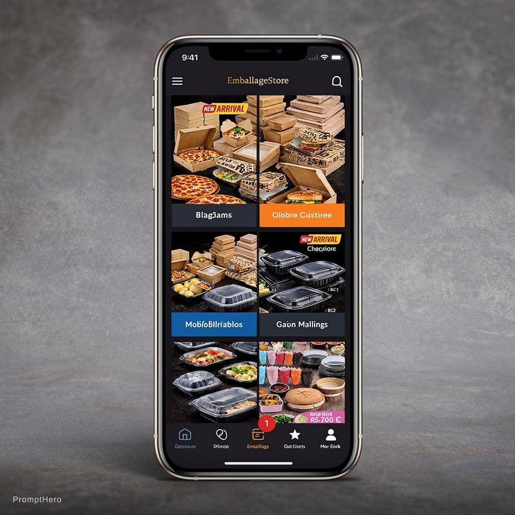 AI generated: I want to generate an app for packaging store named “EmballageStore” with all store specifications a...