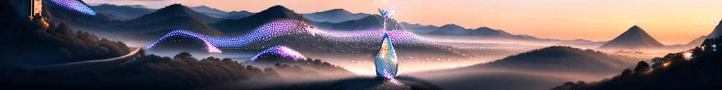 AI generated: ((a delicate big apple)), made of diamond hung on branch in a beautiful dawn, in the background beau...