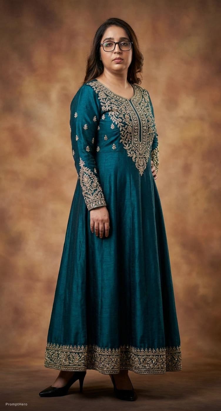 AI generated: Stand up and beautiful model dress wear 