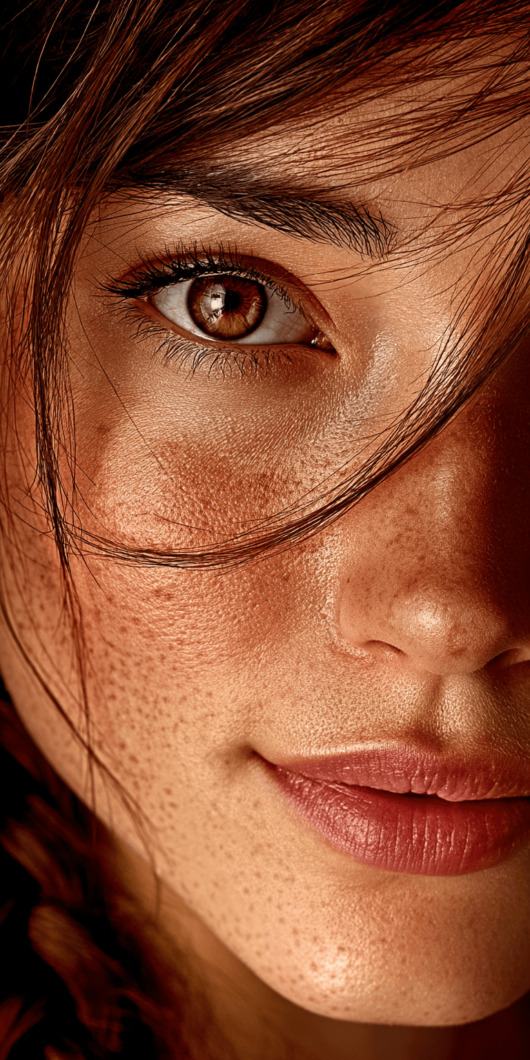 AI generated: hyperrealistic photo, Asian beauty standards, portrait photography in a symmetrical composition, sof...