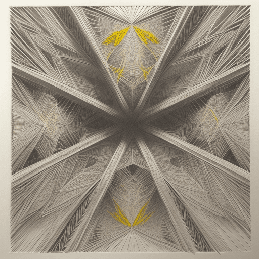 AI generated: Intricate intaglio etching background ::5 drawn in very minute detail in yellow shades using fine li...