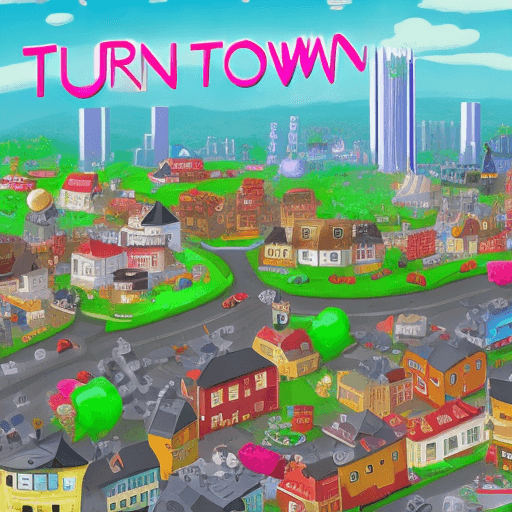 AI generated: future town 
