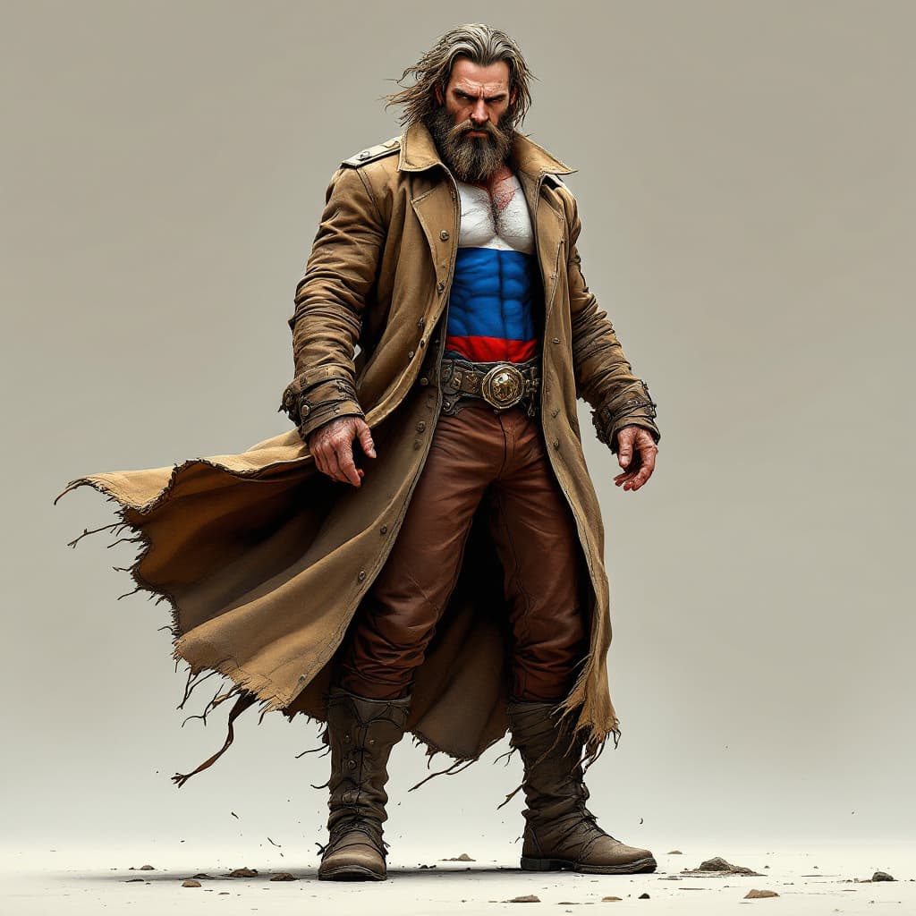 AI generated: A slightly low-angle, full-body ultra-detailed illustration of a superhero standing powerfully on a ...