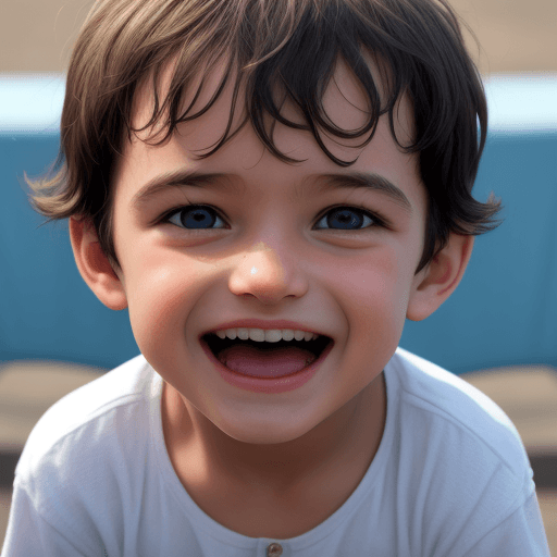 AI generated: Un enfant qui rigole