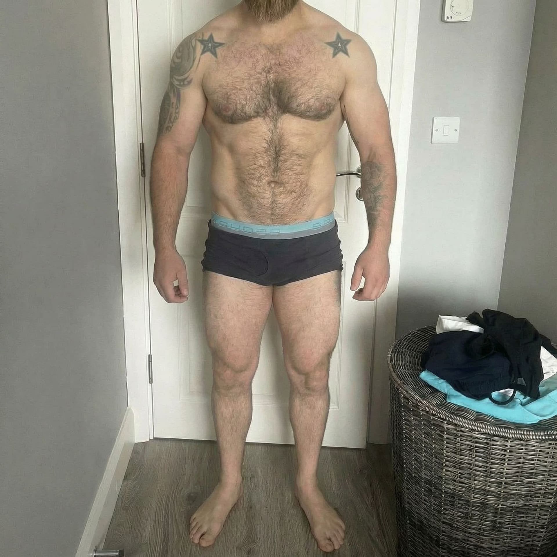 AI generated: add a little bit more muscle 