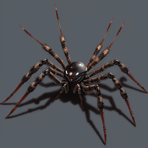 AI generated: arachnid robot, no antennae