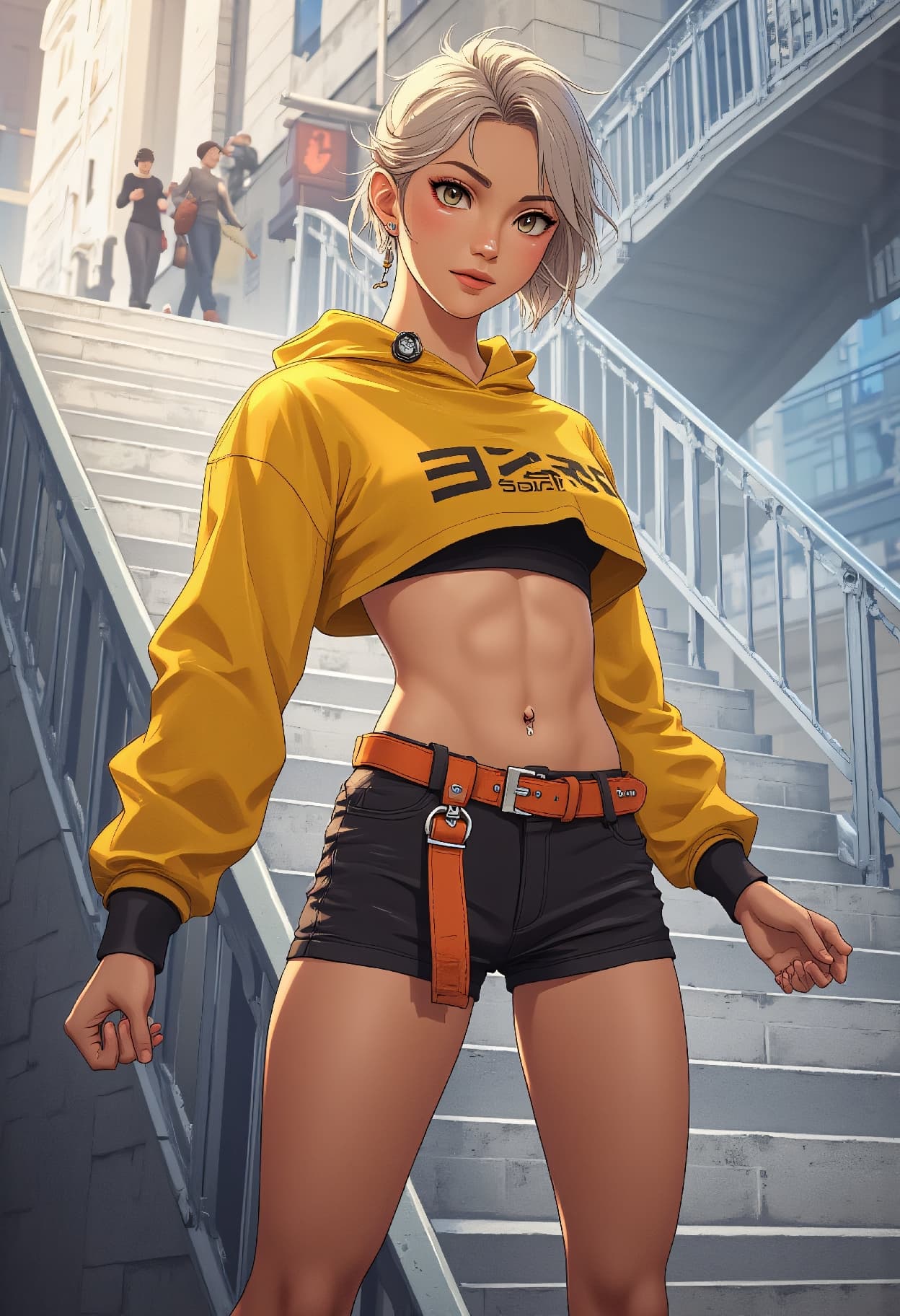 AI generated: 24 year young niji anime asian girl, very sultry look, so hot girl, beautiful charismatic girl, so h...