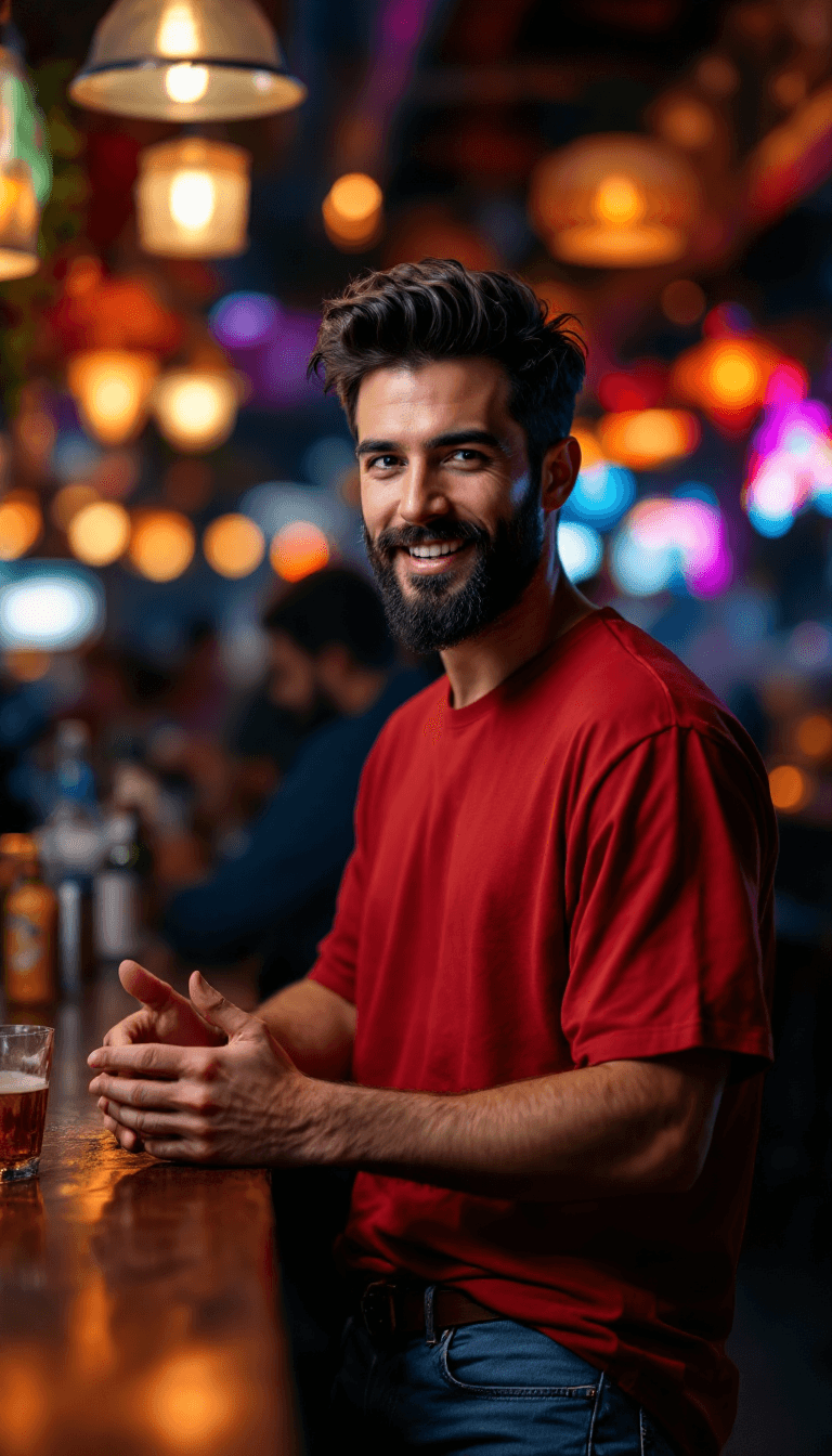 AI generated: Hyper-realistic photo of a handsome caucasian man, dark burst-taper hair, trimmed-short-shaved beard...