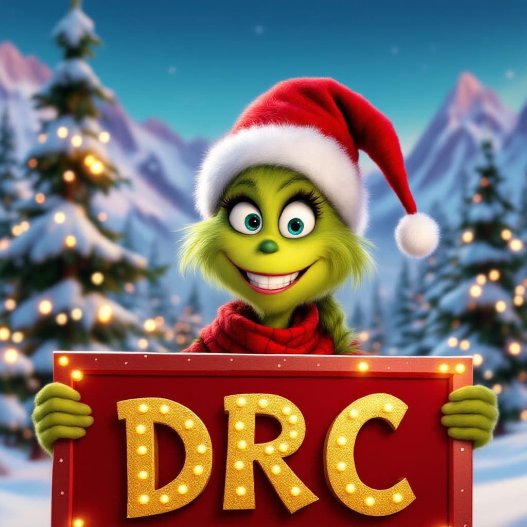 AI generated: The image is a digital illustration of the character DRC from the animated movie "The Grinch." DRC i...