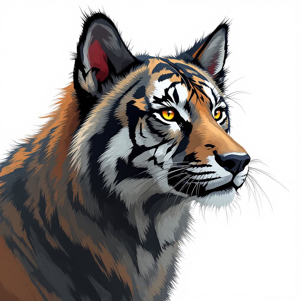 AI generated: dessin au trait d'animaux
