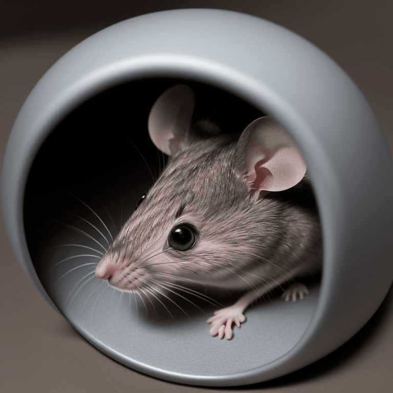 AI generated: close-up photo of a (mouse: dawn: 0.5)