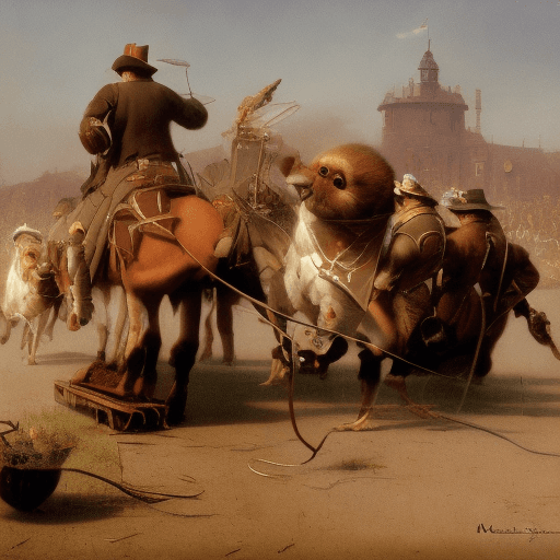 AI generated: open trailer illustration by michael sowa but like photography studio light