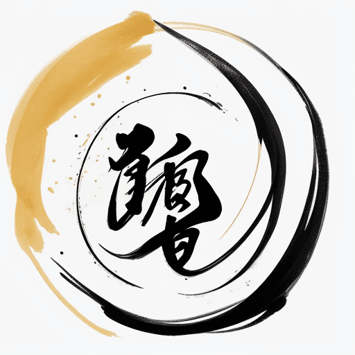 AI generated: An experimental calligraphy on the theme of ikigai
