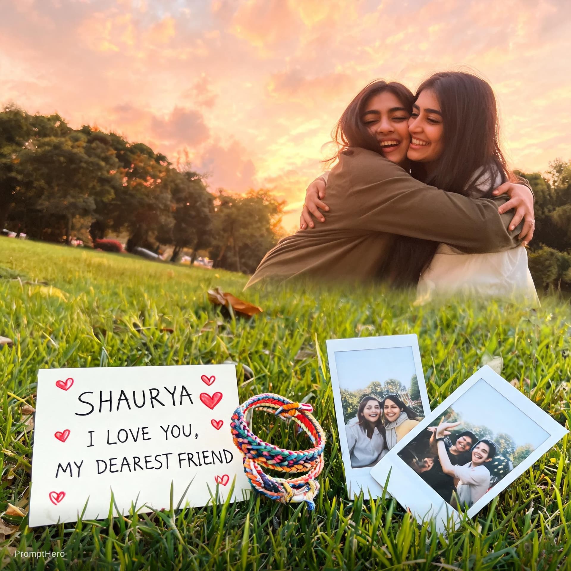 AI generated: A Beautiful image that describes my love to my friend shaurya
