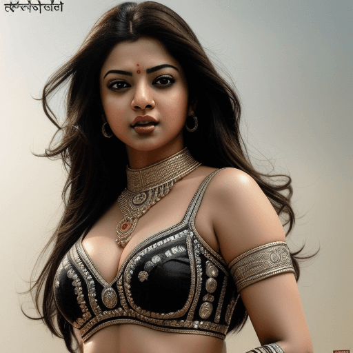 AI generated: bollywood actress kajal aggarwalhot hd wallpaper hot women, in the style of jay anacleto, light beig...