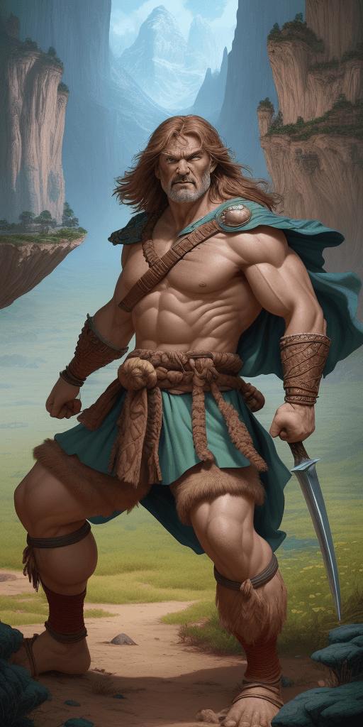 AI generated: "(best quality,16k poster,highres,ultra-detailed,realistic:1.2),Groo the Wanderer with extremely det...