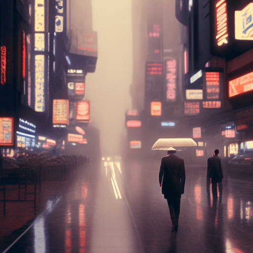 AI generated: Young Harrison Ford in blade runner, photo, light box, three point lighting, film grain, epic movie ...