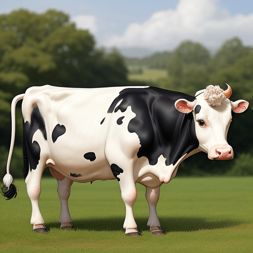 AI generated: real holstein cow
