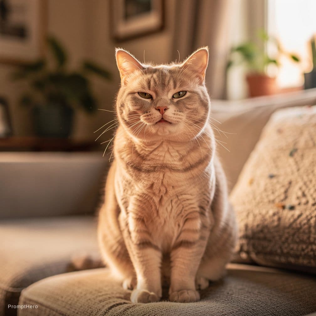 AI generated: A happy cat