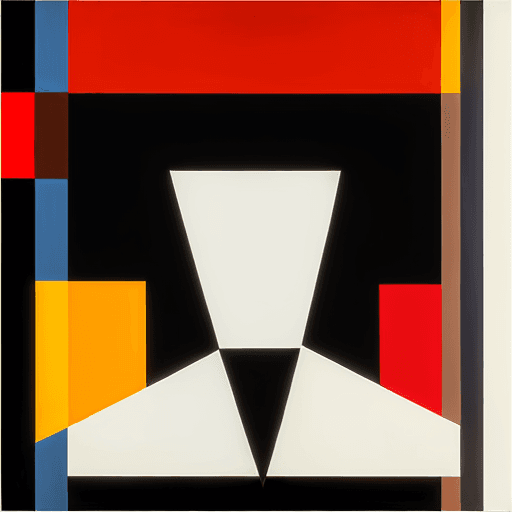 AI generated: Sophisticated, life and vivid Abstract painting in a style of supremacism, Malevich, waving and movi...