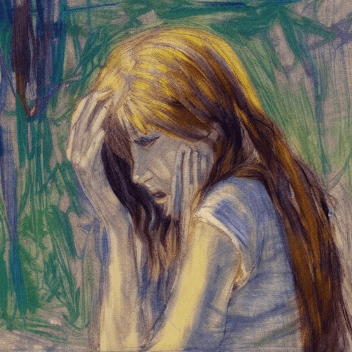 AI generated: Highly detailed impressionist representation of despair