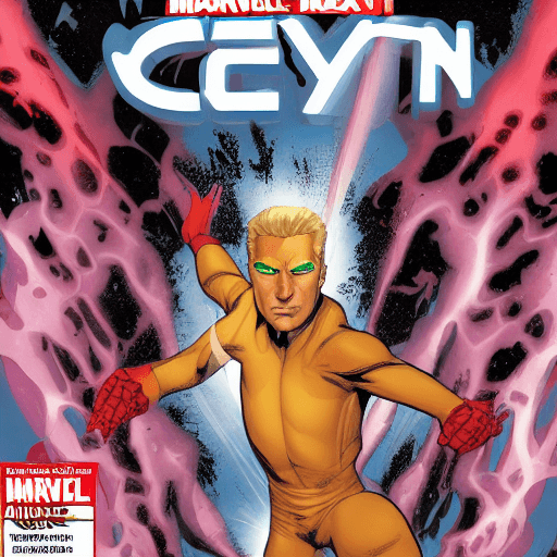 AI generated: marvel comics iceman
