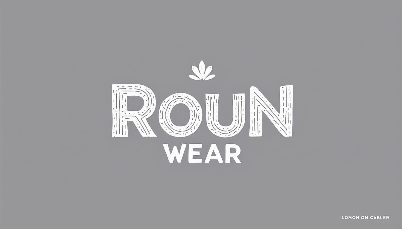 AI generated: Logotype (Yazı Odaklı): "Roun Wear" adını güçlü bir fontla ön plana çıkarabilirsiniz. Bu, kolay tanı...