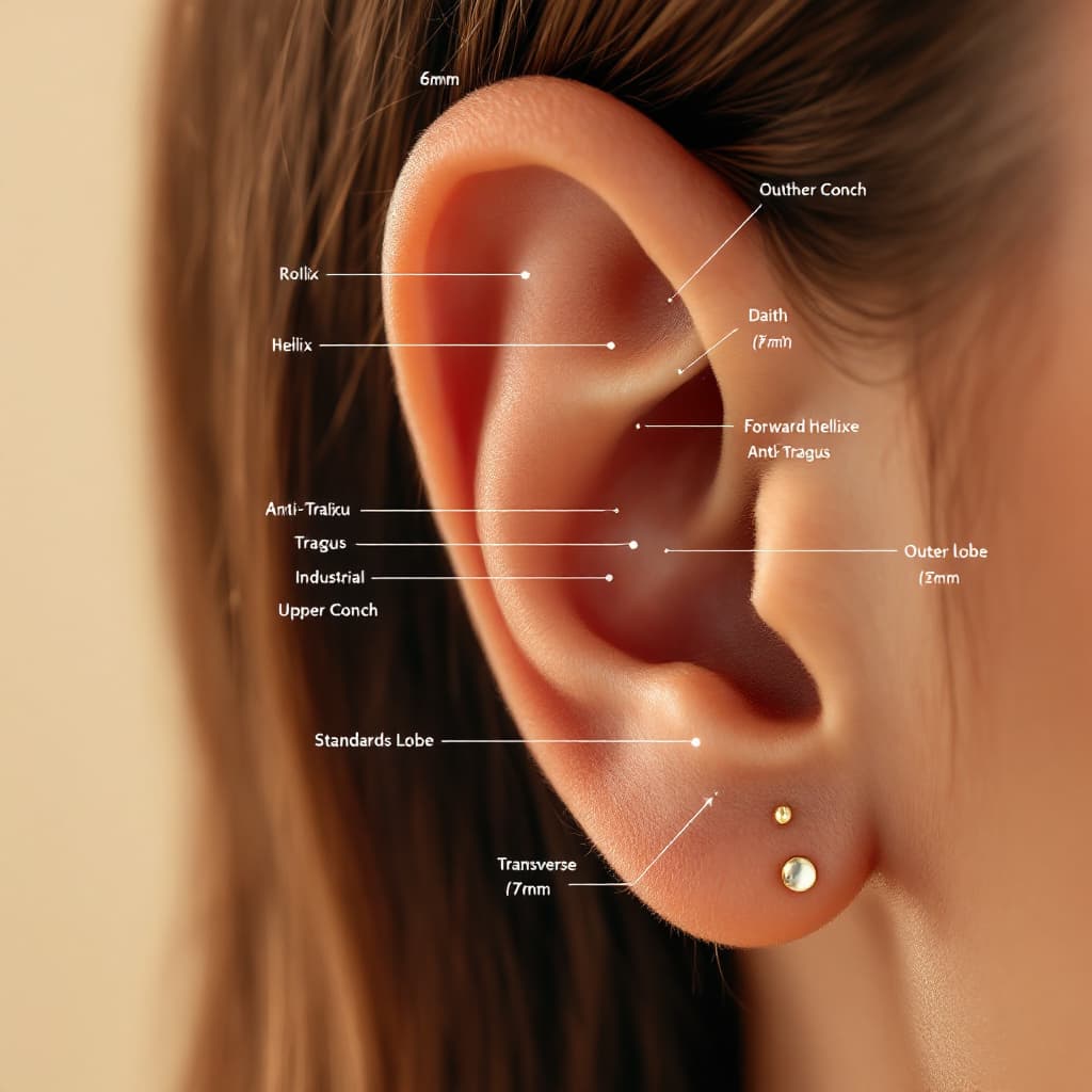 AI generated: Close-up side view of a realistic human ear with clean lighting and a soft neutral background. The i...