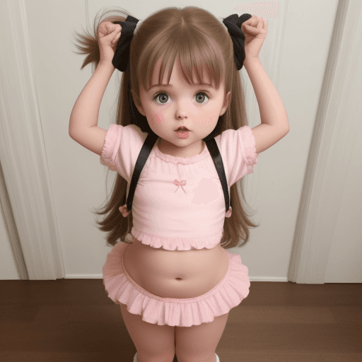 AI generated: cute little girl with huge