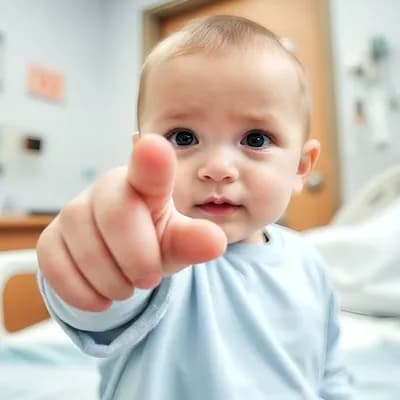 AI generated video: Baby pointing finger 