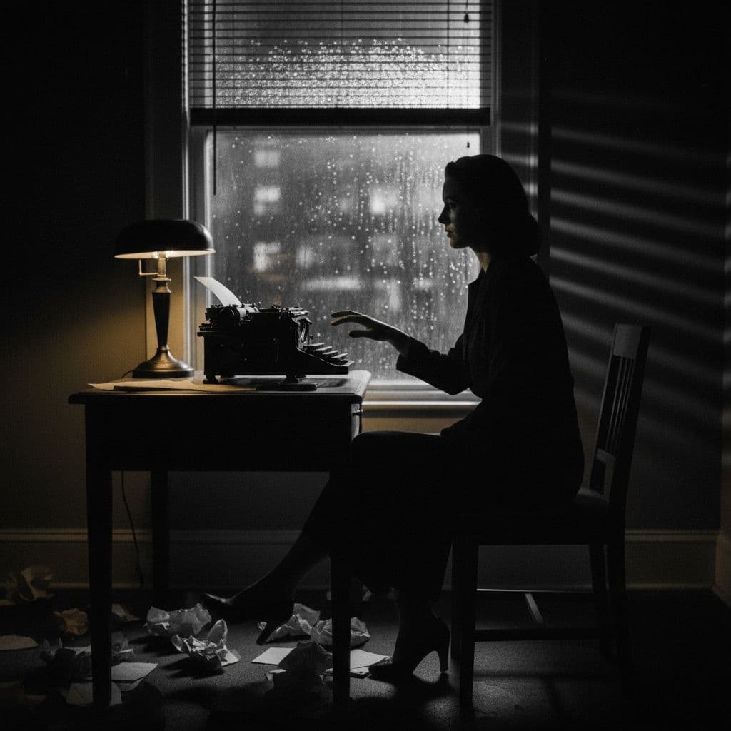 AI generated: 🎬 Title: The Letter She Never Sent

🎭 Genre: Cinematic Noir Melodrama
📸 Prompt:

A dimly lit...