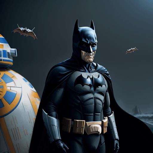 AI generated: Batman in star wars, 4k , ultra HD 