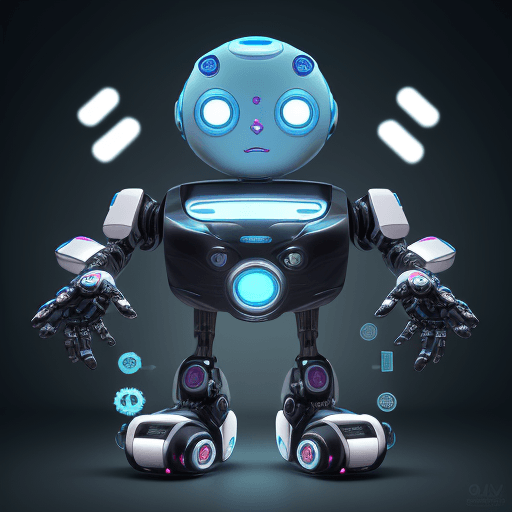 AI generated: Create an eye-catching image of a futuristic robot, blending elements of advanced technology and whi...