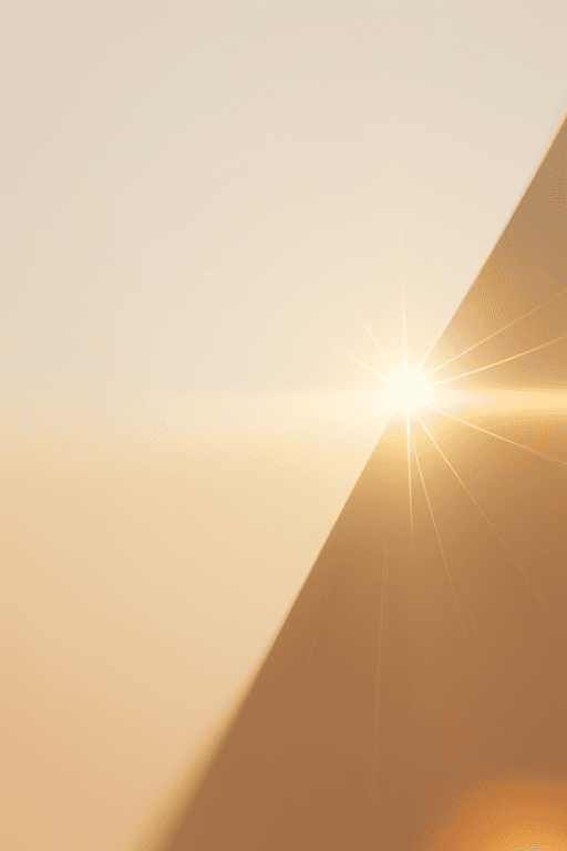 AI generated: A minimalist photography piece featuring a prominent lens flare, reminiscent of a cinematic film sti...