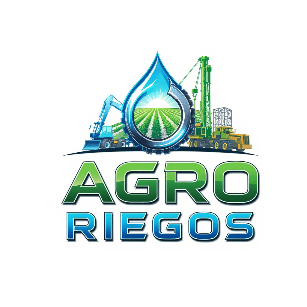 AI generated: Corporate logo design for the agroindustrial company "AGRO RIEGOS." The logo integrates the concepts...