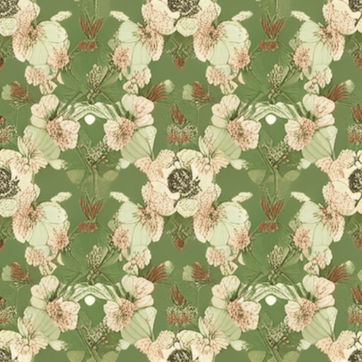 AI generated: vintage floral pattern