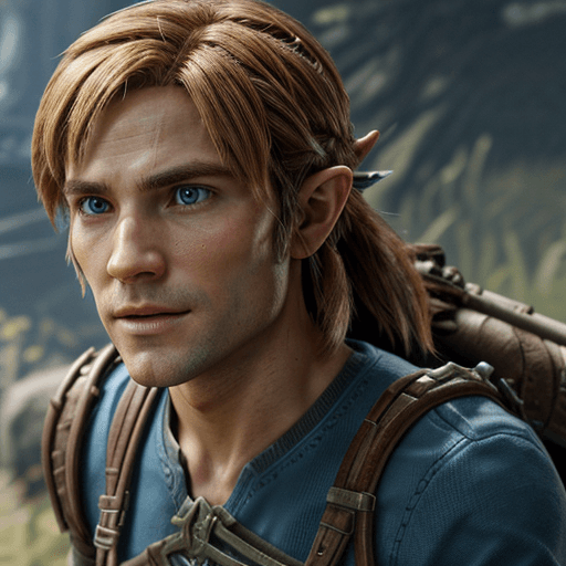 AI generated: Portrait of link from zelda breath of the wild,4k,high details <lora:add_detail:1>