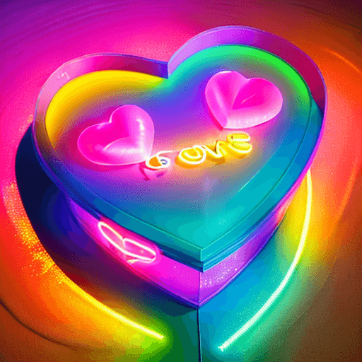AI generated: A captivating and surreal artwork by Hans Darias AI, depicting a clear heart-shaped container filled...