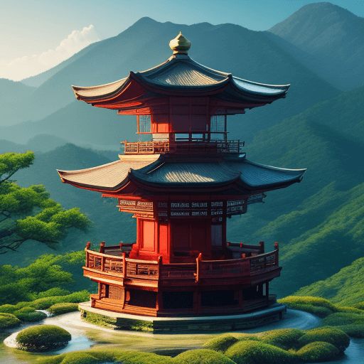 AI generated: tea pagoda 8k logo --no text

